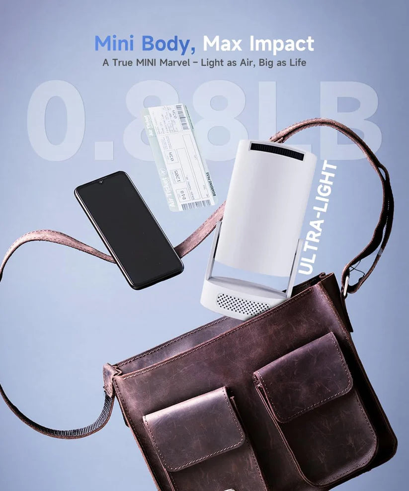 VistaCast Mini 210° Smart Projector with Large-Screen Display