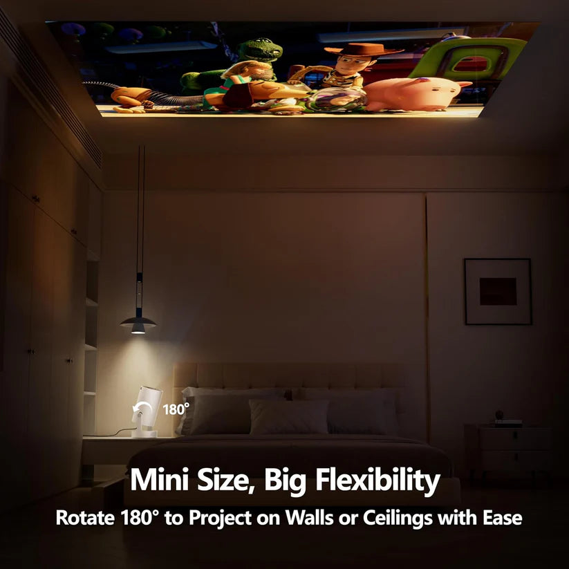 VistaCast Mini 210° Smart Projector with Large-Screen Display