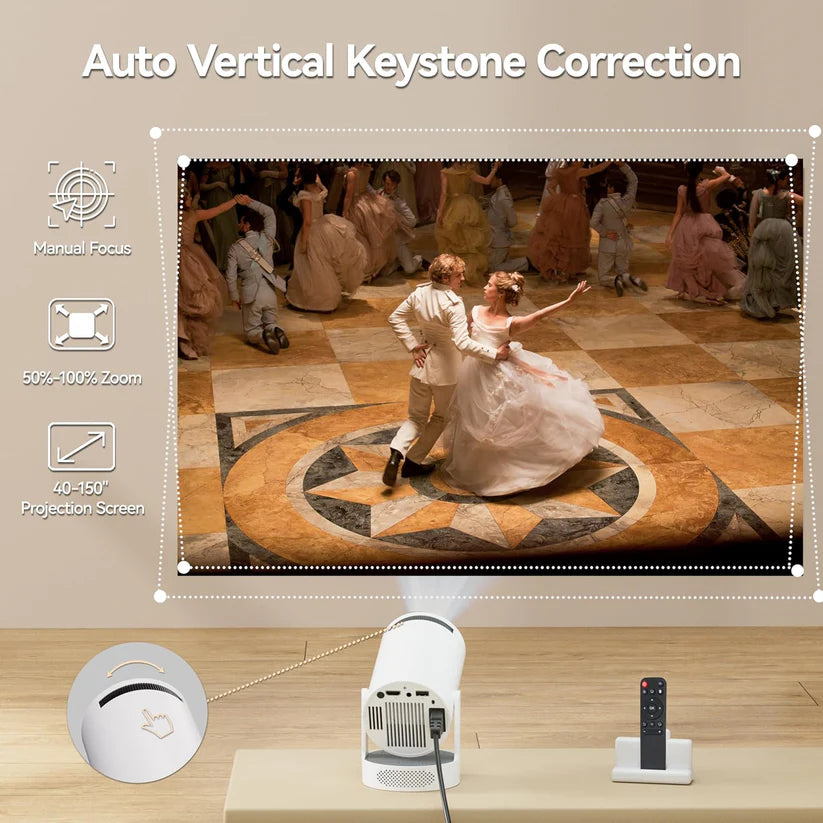 VistaCast Mini 210° Smart Projector with Large-Screen Display